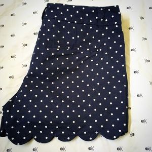J.crew Scallop Hem Shorts